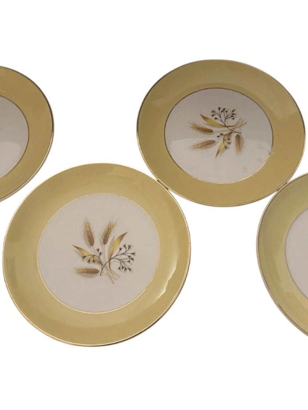 Century Service Autumn Gold Wheat Set Of 4 - Bread And Butter Dishes